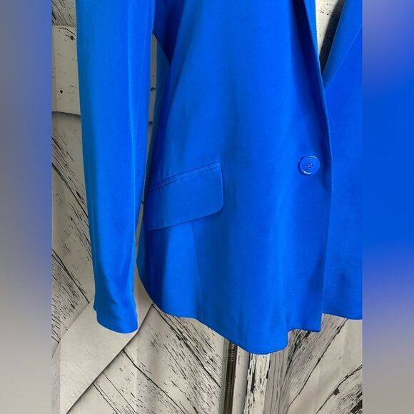 TRUTH AND PRIDE Electric Blue Silk Jacket S - Picture 5 of 9